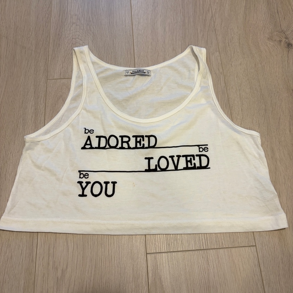 Pull&Bear Cream Tank Top